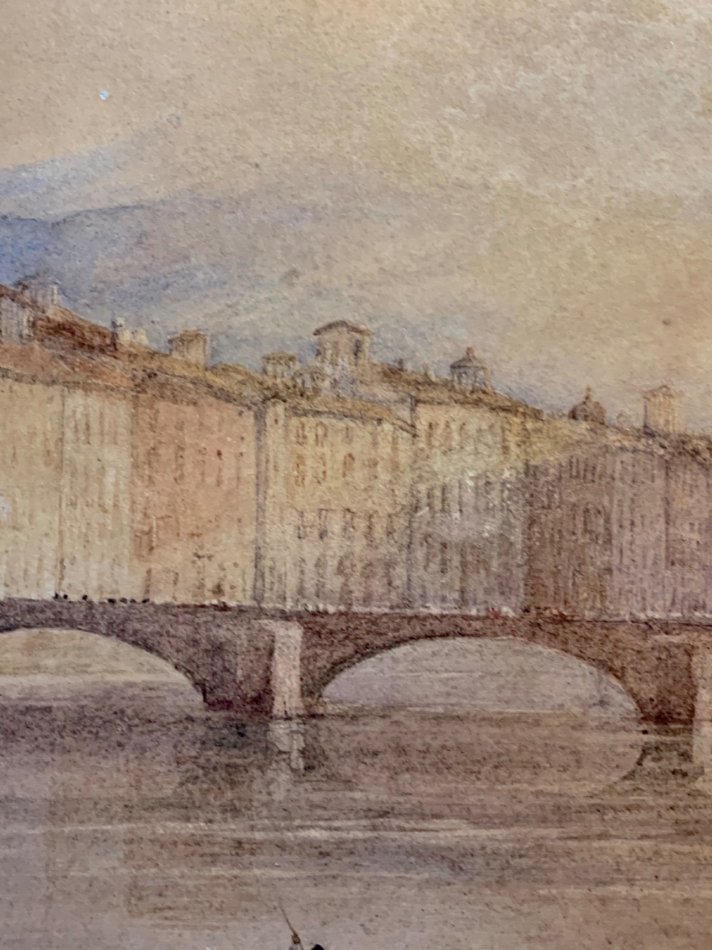 A Antique Veiw. River Arno, Florence watercolour Painting View X