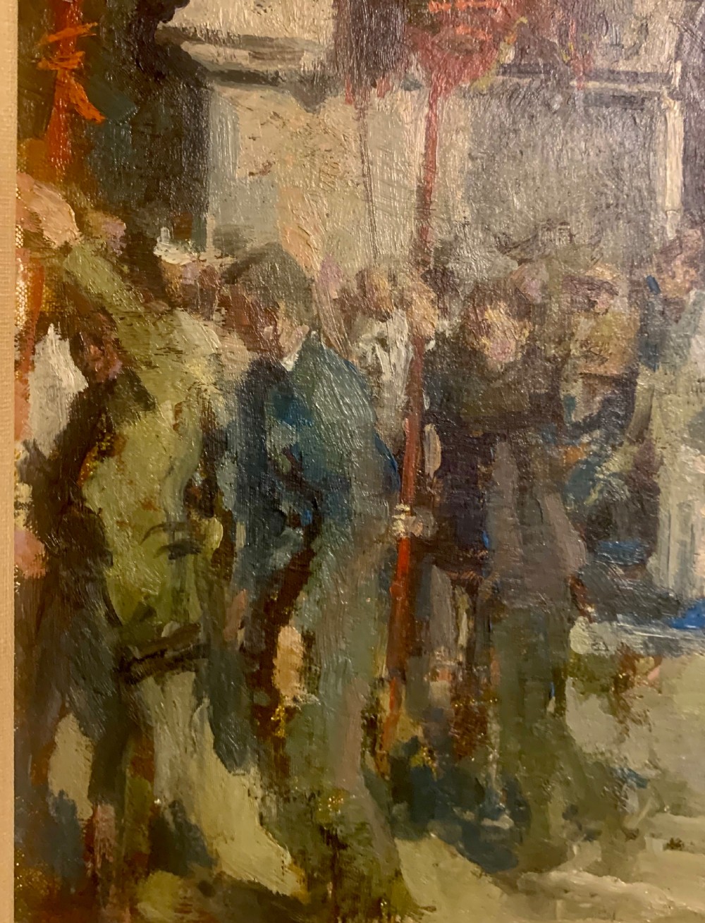 Thomas John Coates (b. 1941) Titled Religious Festival. Brittany. Oil on Canvas View III
