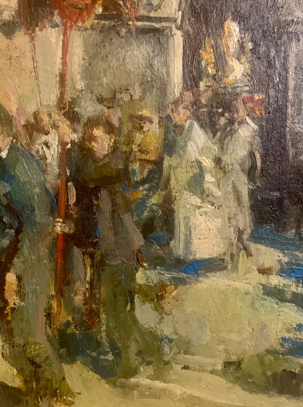 Thomas John Coates (b. 1941) Titled Religious Festival. Brittany. Oil on Canvas View IV