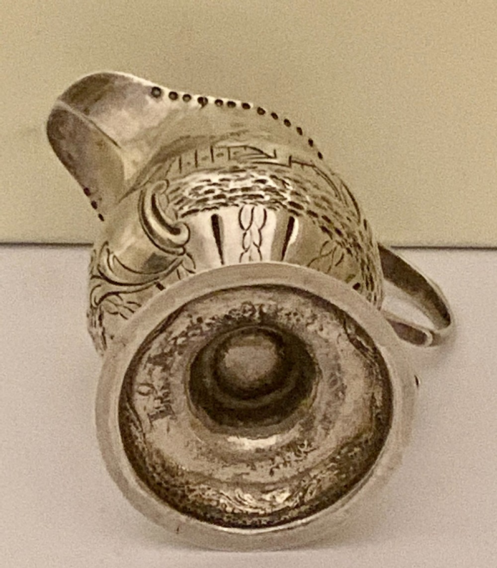 Antique George III silver cream jug by Charles Hougham hallmarked London 1779, View VI