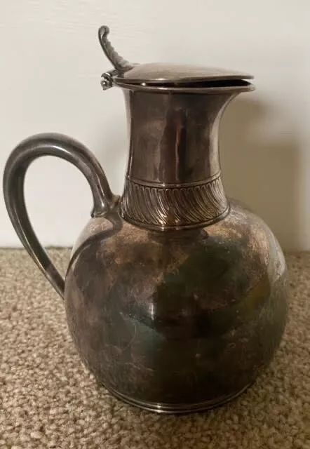 Antique 1927 Gorham Silver Soldered Hotel Ware Pitcher / Individual Hot Milk Pot