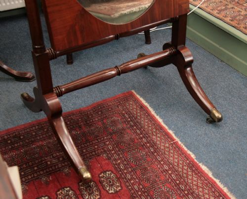 REGENCY MAHOGANY CHEVAL GLASSMIRROR - ADDITIONAL PHOTO 3