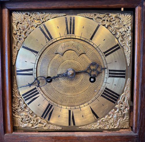 SHORT LONGCASEGRANDMOTHER CLOCK BY JOHN GILKES OF SHIPSTON - ADDITIONAL PHOTO 1