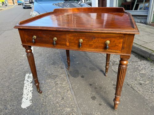 A Superb Mid Victorian Mahogany Writing Desk by W. Walker and Sons London