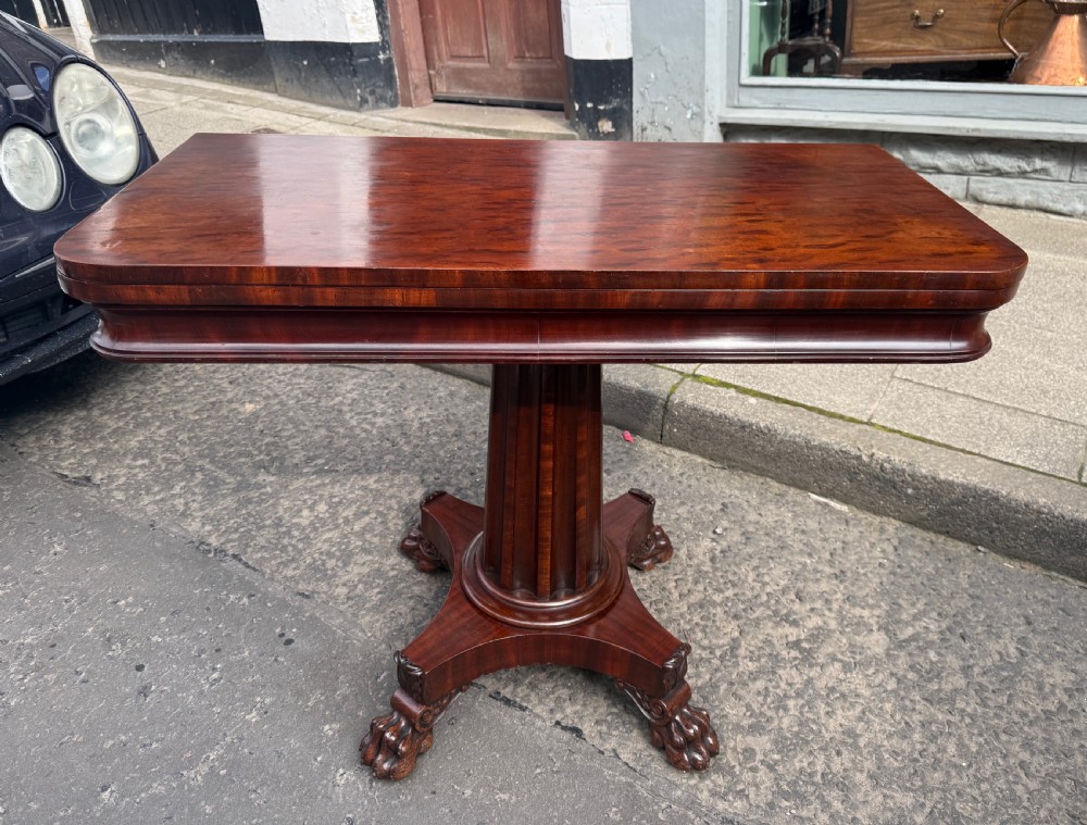 Late Regency Plum Pudding Mahogany turn over tea table