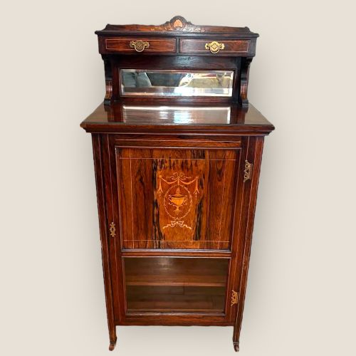 Edwardian Rosewood Inlaid Cabinet