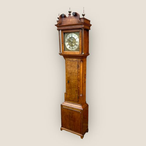 Georgian Oak Grandfather Clock by William Barnard of Newark (8 Day)