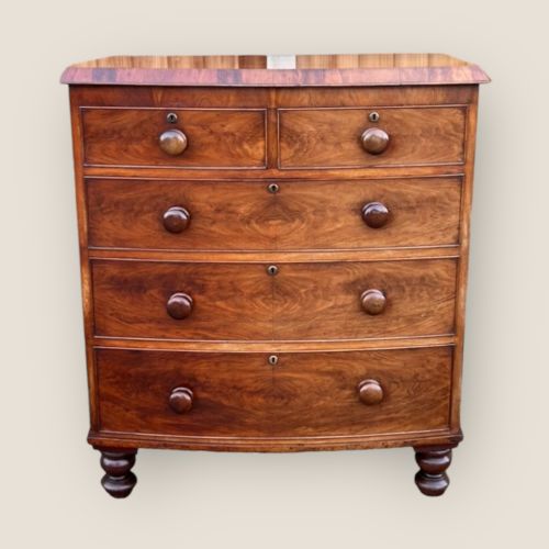 Victorian Mahogany Bow Front Chest of Drawers