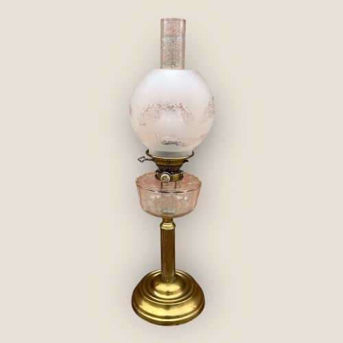 Hinks Antique Brass Oil Lamp