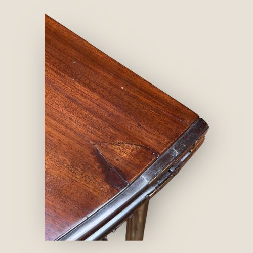 GEORGE III MAHOGANY SERPENTINE FRONTED CARD TABLE - ADDITIONAL PHOTO 8