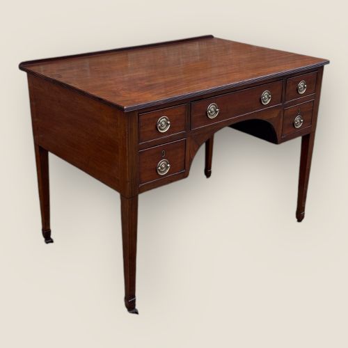 fig 1. Antique English Victorian Mahogany Desk Writing Table By Spillman & Co
