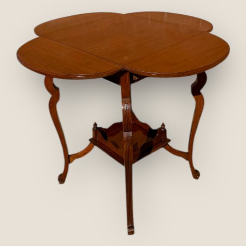Antique Edwardian Walnut Drop-leaf Occasional Table