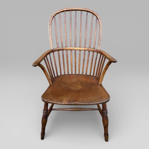 fig 1. Early 19th Century Antique Beech & Elm Windsor Chair