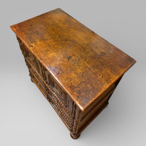 fig 3. Antique 17th Century Oak Jacobean Chest of Drawers