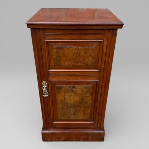 Antique Late Victorian Walnut Bedside Cabinet / Pot Cupboard by Trapnell & Gane
