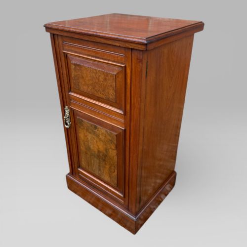 fig 1. Antique Late Victorian Walnut Bedside Cabinet / Pot Cupboard by Trapnell & Gane