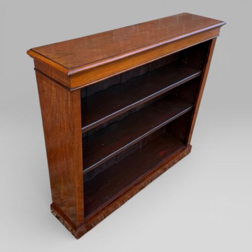 fig 1. Antique Victorian Mahogany Open Bookcase with Adjustable Shelves