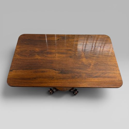ANTIQUE WILLIAM IV ROSEWOOD OCCASIONAL CENTRE TABLE - ADDITIONAL PHOTO 3
