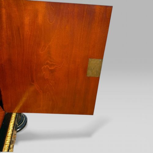 FRENCH NAPOLEON III EBONISED BRASS TORTOISESHELL BOULLE MARBLE PIER CABINET - ADDITIONAL PHOTO 13