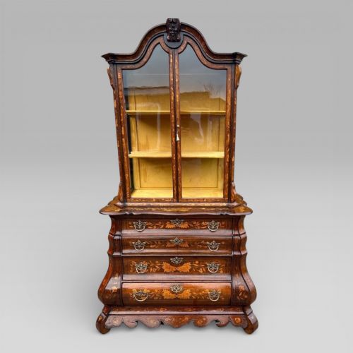 EDWARDS ROBERTS DUTCH MARQUETRY DISPLAY CABINET ON CHEST - ADDITIONAL PHOTO 1