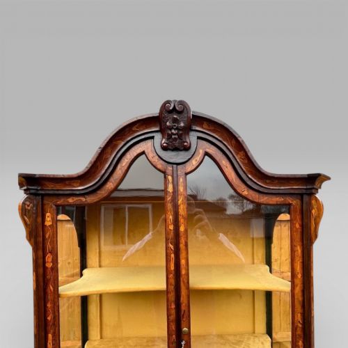 EDWARDS ROBERTS DUTCH MARQUETRY DISPLAY CABINET ON CHEST - ADDITIONAL PHOTO 13