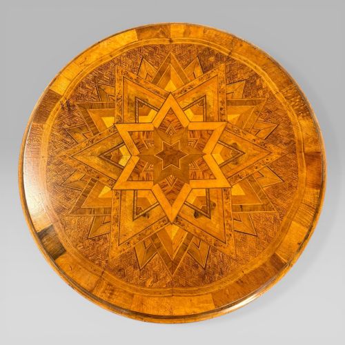 ANTIQUE NEW ZEALAND SPECIMEN MARQUETRY TABLE BY ANTON SEUFFERT - ADDITIONAL PHOTO 2
