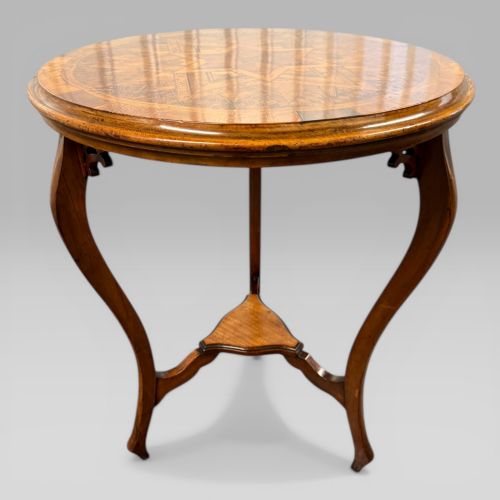 ANTIQUE NEW ZEALAND SPECIMEN MARQUETRY TABLE BY ANTON SEUFFERT - ADDITIONAL PHOTO 6