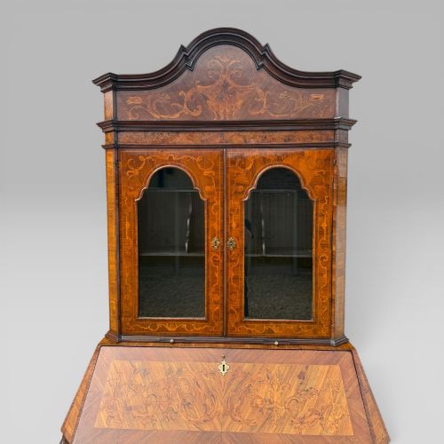 MID18TH CENTURY ITALIAN VENETIAN WALNUT TULIPWOOD MARQUETRY BUREAU BOOKCASE - ADDITIONAL PHOTO 6