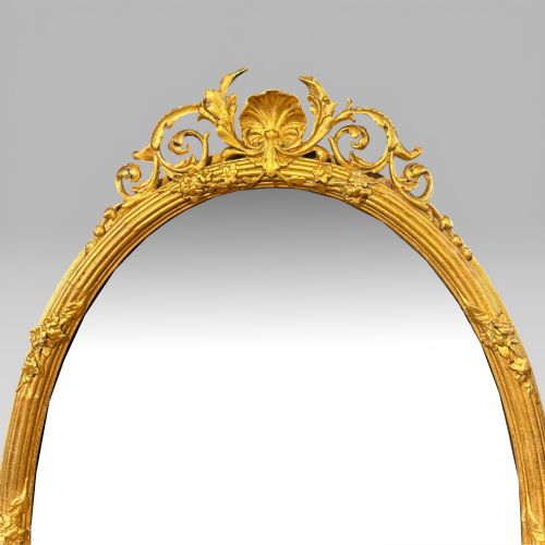 ANTIQUE LATE 19TH CENTURY FRENCH BELLE POQUE GILTWOOD GIRANDOLE MIRROR - ADDITIONAL PHOTO 2