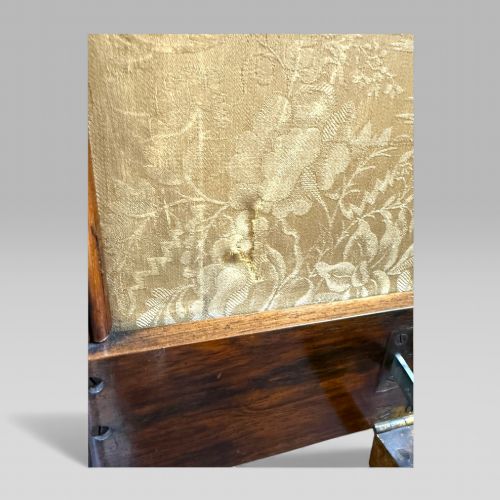 ANTIQUE WILLIAM IV GILLOWS CARVED ROSEWOOD TILT TOP TRIPOD TABLE FIRE SCREEN - ADDITIONAL PHOTO 13