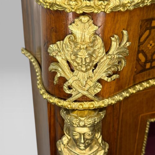 ANTIQUE VICTORIAN WALNUT SERPENTINE CREDENZA WITH ORMOLU MOUNTS MARQUETRY - ADDITIONAL PHOTO 7