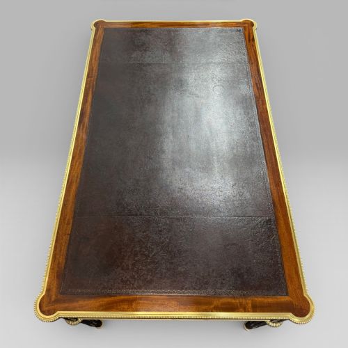 LOUIS XVI STYLE MAHOGANY SATINE PARQUETRY DESK BY FRANOIS LINKE NO 484 - ADDITIONAL PHOTO 9