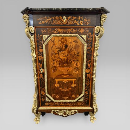 ANTIQUE EDWARD HOLMES BALDOCK ORMOLU PIER CABINET WITH BLAKE MARQUETRY - ADDITIONAL PHOTO 1