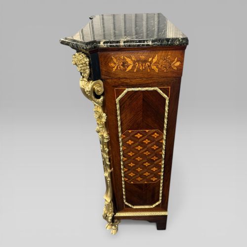 ANTIQUE EDWARD HOLMES BALDOCK ORMOLU PIER CABINET WITH BLAKE MARQUETRY - ADDITIONAL PHOTO 6