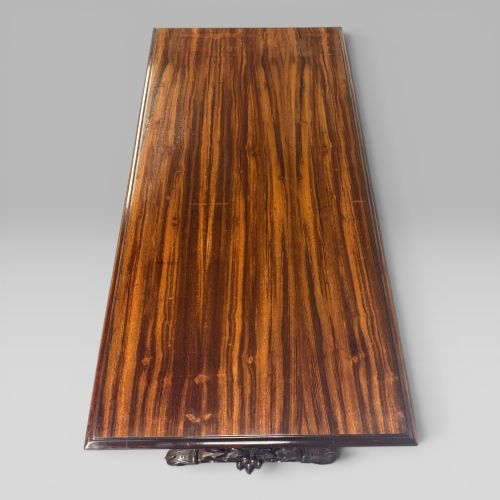 ANTIQUE EARLY VICTORIAN ZEBRAWOOD ROSEWOOD CENTRE TABLE - ADDITIONAL PHOTO 4