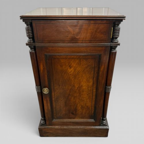 ANTIQUE REGENCY MAHOGANY WINE COOLER CELLARETTE CABINET METAL LINED INTERIOR - ADDITIONAL PHOTO 3