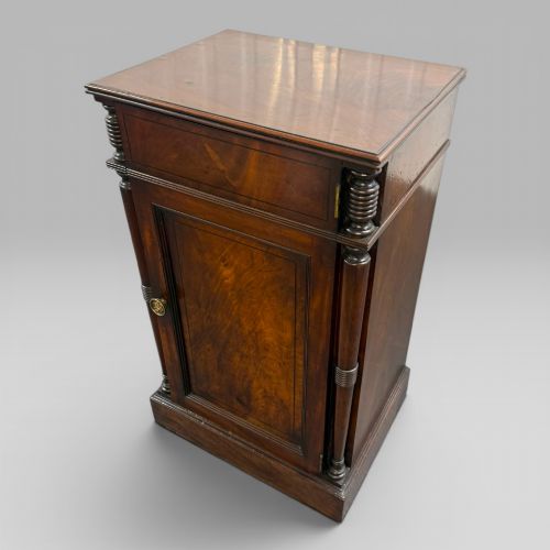 ANTIQUE REGENCY MAHOGANY WINE COOLER CELLARETTE CABINET METAL LINED INTERIOR - ADDITIONAL PHOTO 6