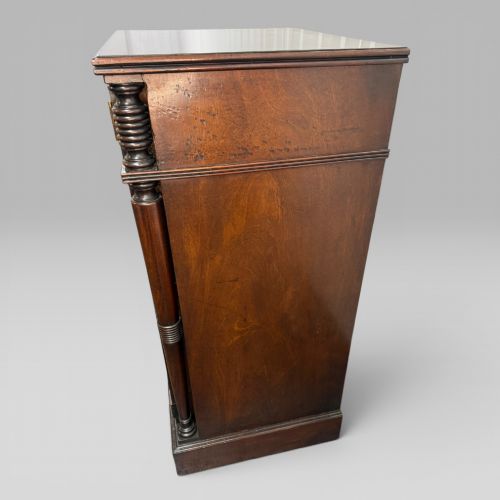 ANTIQUE REGENCY MAHOGANY WINE COOLER CELLARETTE CABINET METAL LINED INTERIOR - ADDITIONAL PHOTO 9