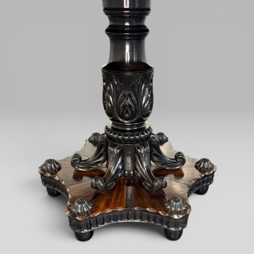 ANTIQUE CEYLONESE EBONY CALAMANDER CENTRE TABLE CIRCA 1840 - ADDITIONAL PHOTO 2