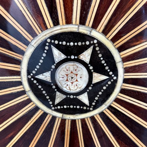 ANTIQUE CEYLONESE EBONY CALAMANDER CENTRE TABLE CIRCA 1840 - ADDITIONAL PHOTO 4