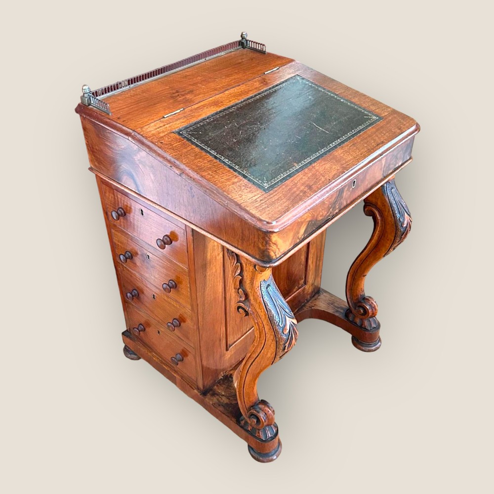 Victorian Walnut Davenport Desk