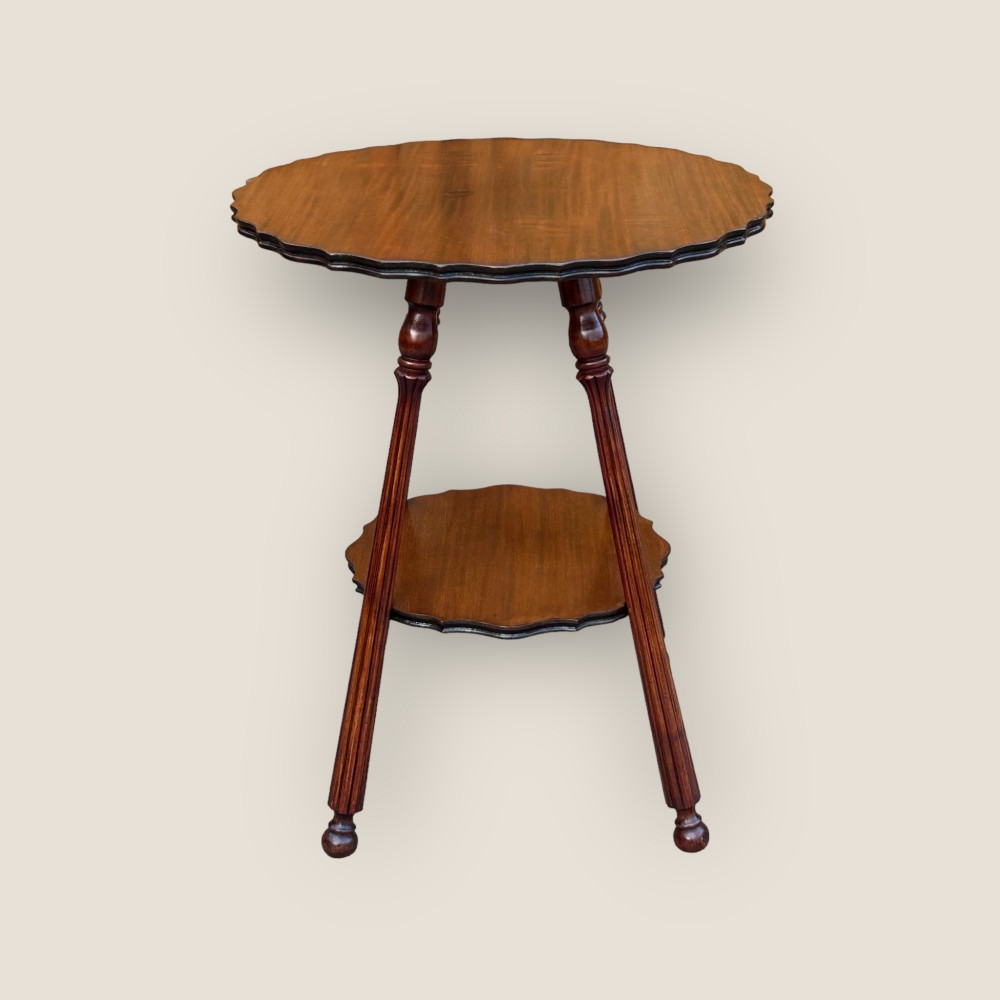Edwardian Mahogany & Beach Side Table