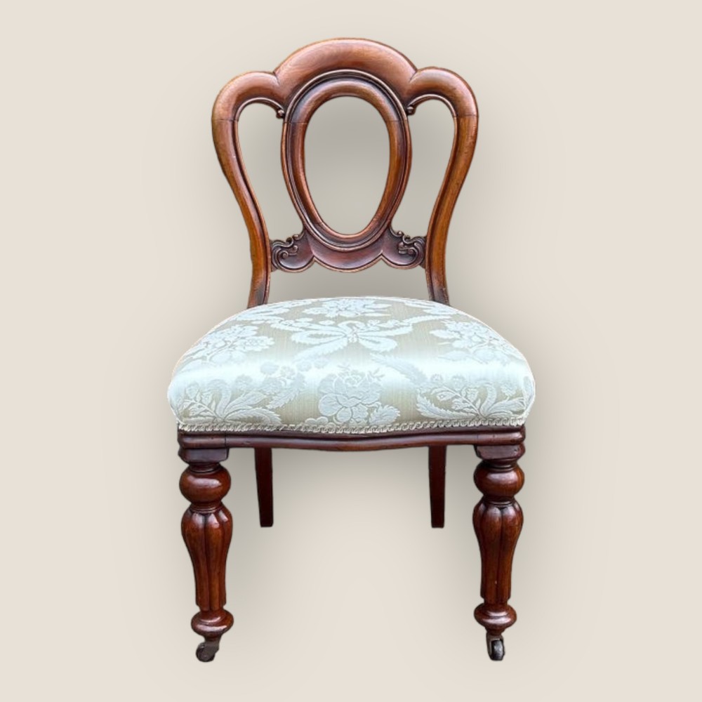 Victorian Mahogany Chair On Casters