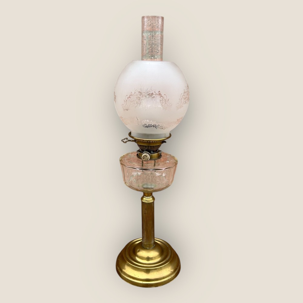 Hinks Antique Brass Oil Lamp