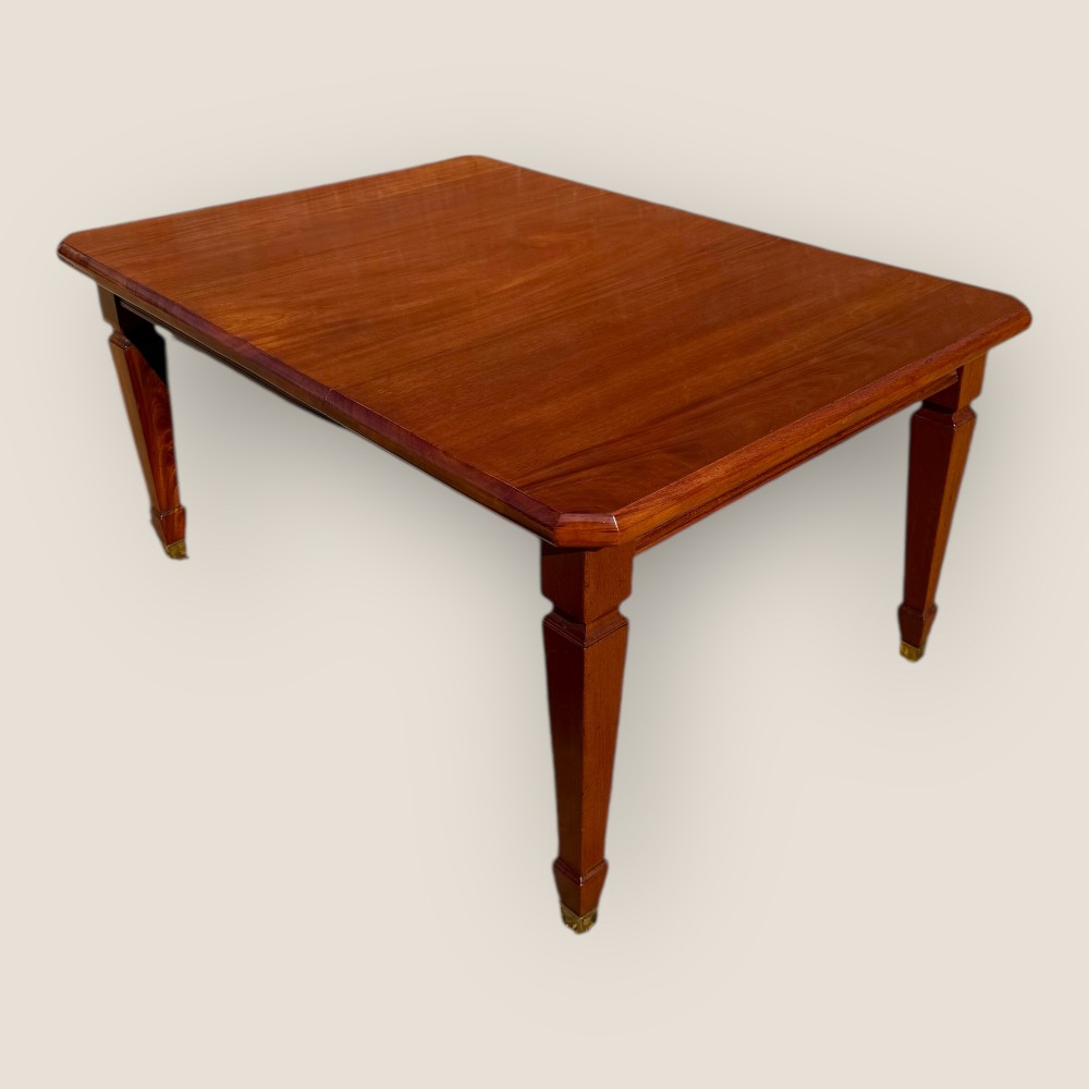 Antique Edwardian Mahogany Extending Dining Table with Extra Leaf
