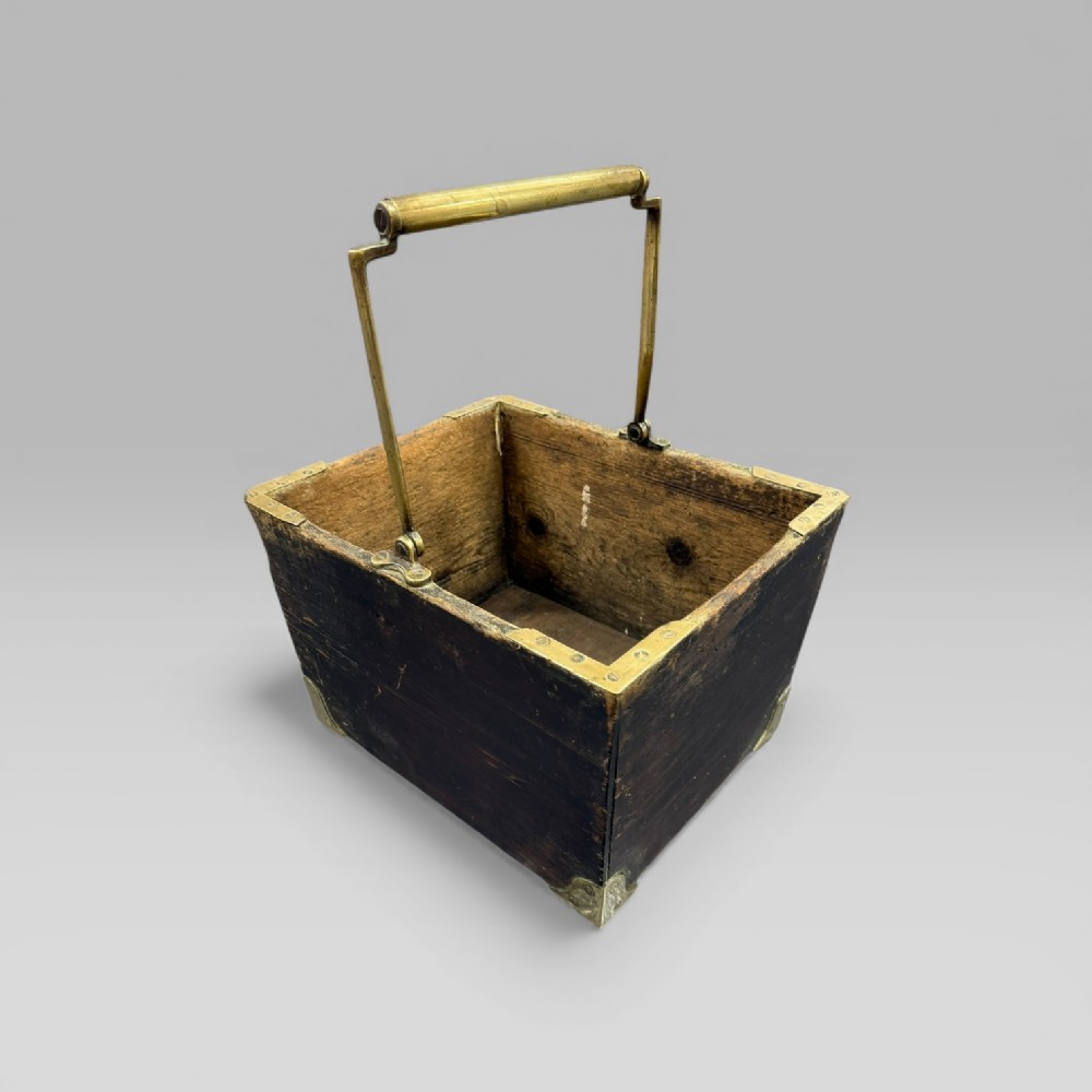 Antique Oak and Brass Housekeeper’s Bucket