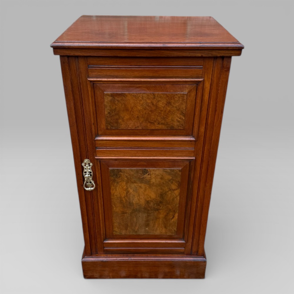 Antique Late Victorian Walnut Bedside Cabinet / Pot Cupboard by Trapnell & Gane
