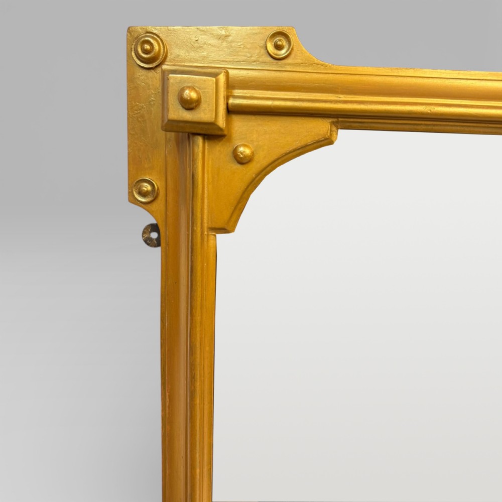 Antique Victorian Gilt Overmantel Wall Mirror by S T Townshend Norwich View VIII