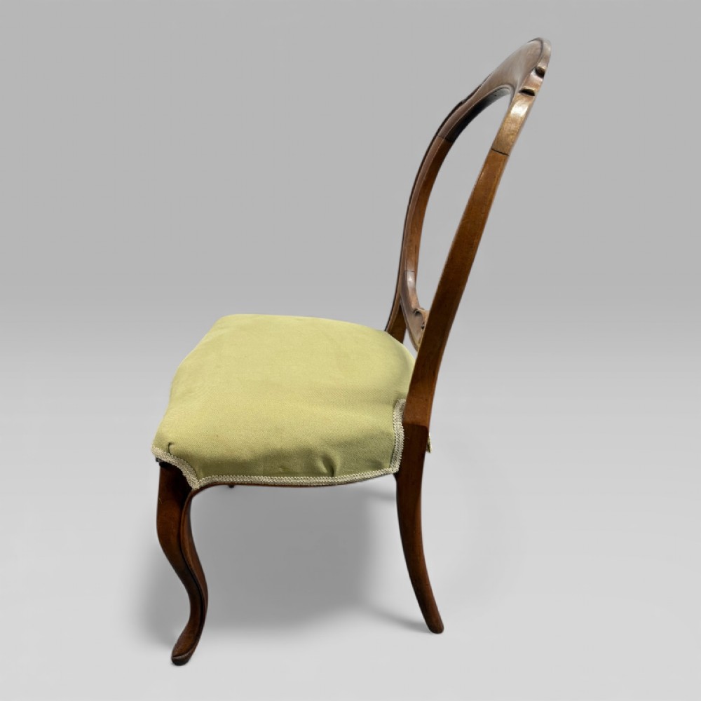 Pair of Antique Victorian Walnut Balloon Back Chairs View XII