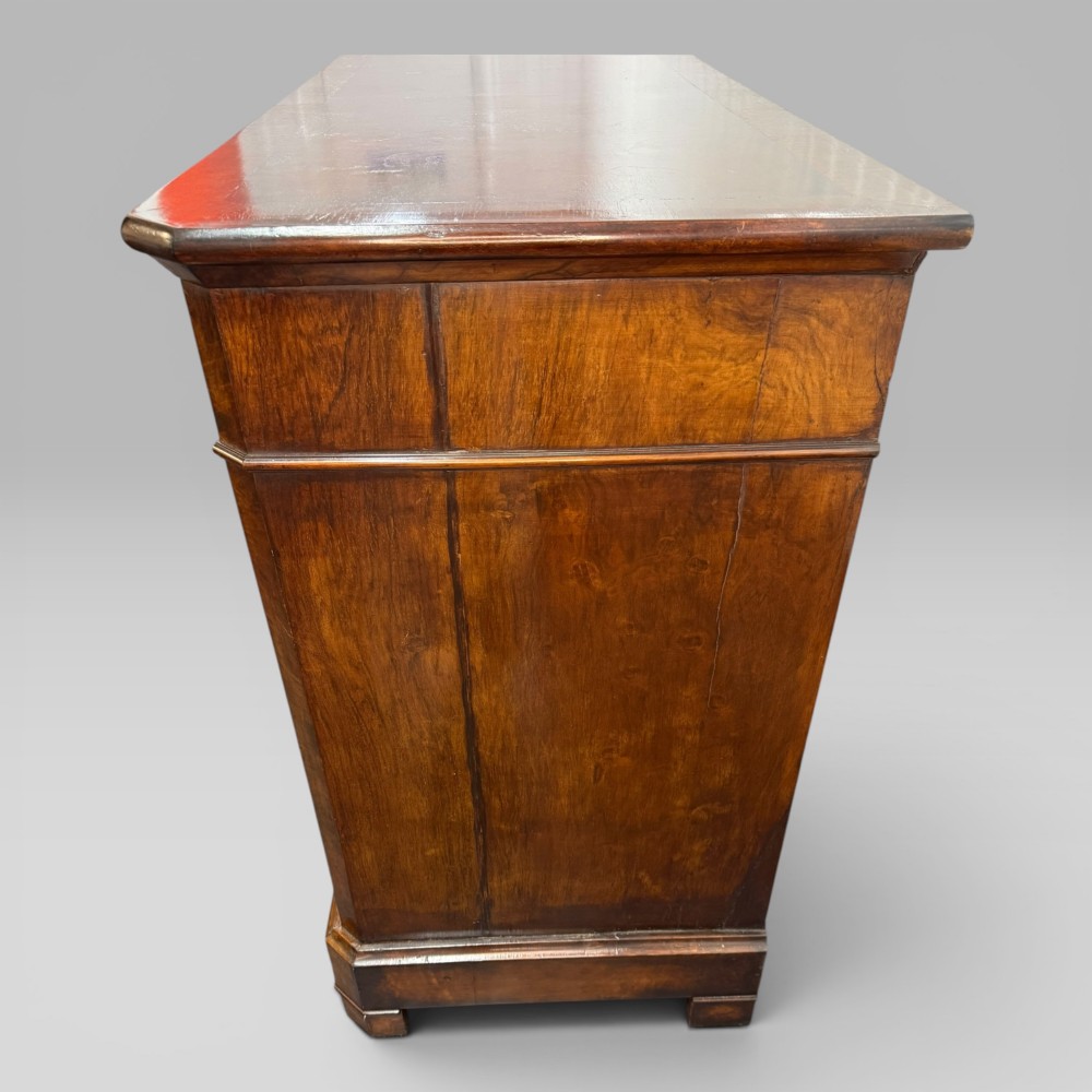Antique French Provincial Walnut Commode with Mahogany Crossbanding View VIII
